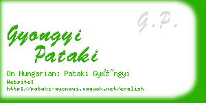 gyongyi pataki business card